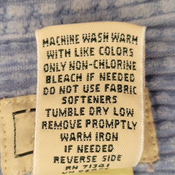 L.L.Bean Comfort Corduroy Shirt Jacket Shacket Cornflower Blue Size Medium - Picture 11 of 12